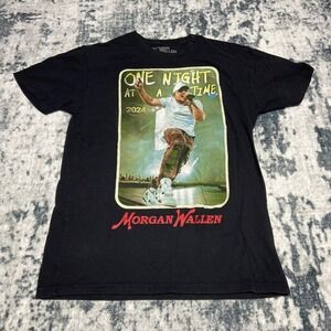 Morgan Wallen One Night At A Time 2024 Tour Black T Shirt Mens Size Medium